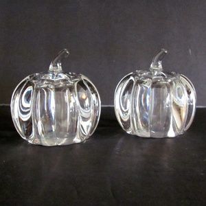 Crystal Pumpkin Salt & Pepper Set